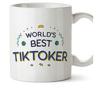 Mugffins Tasses pour TIKTOKEUSE - En Anglais - Cadeau original pour TIKTOKEUSE - World's Best - 11 oz / 330 ml