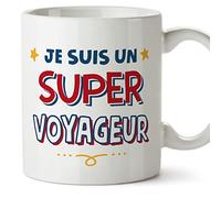 Mugffins Tasses pour VOYAGEUR - En Français - Cadeau original homme - Je suis Super - 11 oz / 330 ml