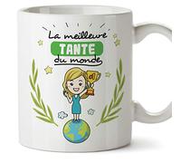 Mugffins Tata Mug/Tasse - Meilleure Tante du Monde - Tasse Originale/Cadeau Anniversaire/Future Tatie. Céramique 350 ML