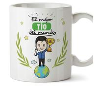Mugffins Tazas Tío - El Mejor Tío Del Mundo - Taza Desayuno Original/Idea Regalo Cumpleaños. Cerámica 350 ML