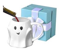 Mugh Ghost en céramique - Design captivant, Halloween Ghostface Coffee Cup, | Tasse à café à thème spectral pour les chambres collégiales, décorations de vacances, festivals, bureau, maison, dortoir