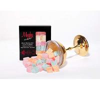 Mughe Gourmet Loukoums Boîte élégante de bonbons délice turcs - 200g - Halal, Vegan - Saveurs de fruits : rose, fraise, citron, orange, menthe - Cadeaux pour occasions spéciales, fête des pères