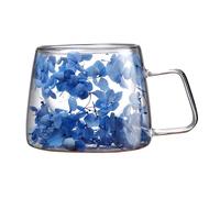 Mughes Flower - tasses à café 200 ml de tasses à café. Flore tailles de fleurs - Tasses à café printanières de 200 ml tasse à café - tasse à fleurs séchées avec poignée, tasses