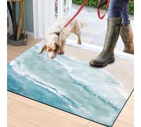 MUGINYU Tapis de porte de plage nautique pour l'extérieur, tapis de bienvenue d'été, paillasson d'intérieur côtier, décoration nautique pour la maison et l'extérieur, tapis en caoutchouc pour