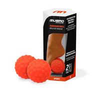 Mugiro Balle de massage musculaire, trigger point, fasciite plantaire, cou, dos, jambe, bras. Balle automassante solide, ne s'écrase pas. Bouts arrondis, massage indolore. Ø 5cm, 1 unité
