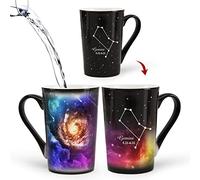 MUGKISS Gemini Tasse à café en céramique avec constellation changeant de couleur, cadeau d'anniversaire pour elle et lui - May Juin Magic Gifts