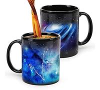 MUGKISS Tasse à café magique, cadeaux d'anniversaire de poissons, Zodiac Astrologie Constellation Cup 11 oz, cadeaux uniques de février de mars pour son petit ami.