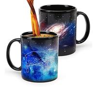 MUGKISS Tasse de café magique, cadeau d'anniversaire bélier pour petite amie petit ami petite amie, zodiaque horoscope tasse 11 OZ, tasse sculptée en céramique, cadeau unique de mars à avril.