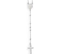 Amen Collier Mugler Rosari Argent 925 rhodié, perles 2,5 mm, taille unique