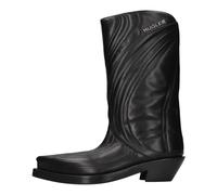 Mugler - Botte Texane en Cuir - Femme - Chaussures - Noir - Taille: 37 EU