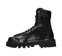Mugler - Bottes de combat en cuir et tissu - Femme - Chaussures - Noir - Taille: 37 EU