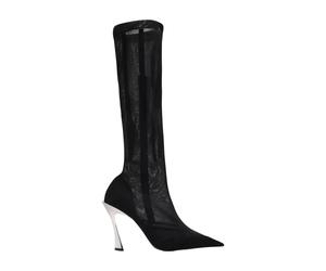 Mugler - Bottes Noires à Talons Hauts Genou - Femme - Chaussures - Noir - Taille: 36 EU