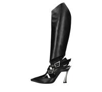 Mugler Bottes noires Nero Neri e Grigi 37