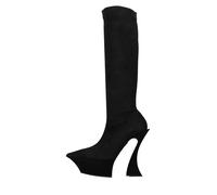 Mugler Bottes noires Nero Neri e Grigi 40