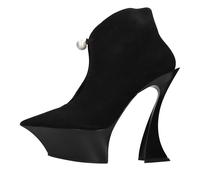 Mugler Bottes noires Nero Neri e Grigi 40