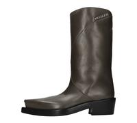 Mugler - Bottes Texanes en Cuir - Femme - Chaussures - Vert - Taille: 37 EU