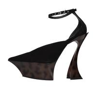Mugler Chaussures avec talon noir Nero Neri e Grigi 40
