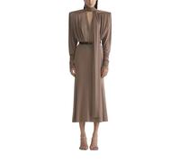 Mugler - Draped Midi Dress - Femme - Robes - Brun - Taille: 34 FR
