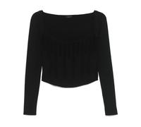 Mugler, Femme, Tops, Noir, Taille: 42 FR Madonna Neck Top