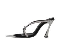Mugler - Mule en Daim Strass - Femme - Chaussures - Noir - Taille: 37 1/2 EU