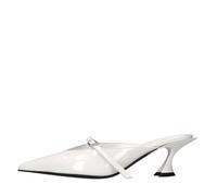 Mugler - Mules en cuir Mary Jane - Femme - Chaussures - Blanc - Taille: 37 EU