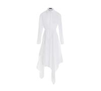 Mugler - Robe Chemise en Popeline Blanche - Femme - Robes - Blanc - Taille: 38 FR