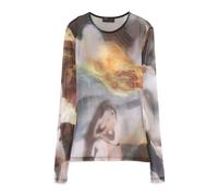 Mugler - Sunset Sees Mesh Top - Femme - Tops - Multicolore - Taille: 38 FR