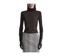 Mugler - Top col roul - Femme - Pulls - Noir - Taille: 38 FR