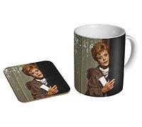 mugmart Angela Lansbury Jessica Fletcher Tasse à café en céramique + dessous de verre Coffret cadeau