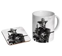 mugmart Clint Eastwood The Outlaw Josey Wales Tasse à café en céramique + dessous de verre Coffret cadeau