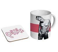 mugmart P!NK Tasse à café en céramique avec Dessous-de-Verre Rose