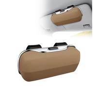 MUGONGWEI Étui à Lunettes de Soleil pour Voiture, pour Porsche Cayenne SUV 2000-2024 Boîte de Rangement Multifonction pour Lunettes de Pare-Soleil de Voiture,Beige