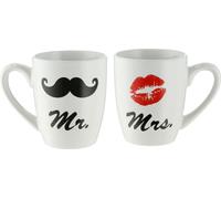 Mugs à café MR & MRS en set de 2 - Tasses en set cadeau