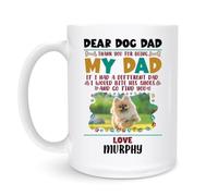Mugs Cher Papa Chien, Merci D'Être Mon Papa 330Ml Tasses Impression Drôle Tasse Pour Collègue Lait Femme