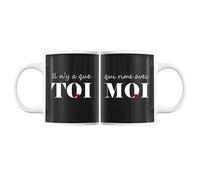 Mugs Couple - Toi Qui Rime Avec Moi - Tasses Duo Amour - Céramique - Impression Quadrichromie