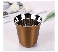 Mugs Et Tasses À Café 16 0ml 304 Tasses expresso acier inoxydable café lait boire eau boire de boire tasses de petit déjeuner isolé double mur double texture Tasse À Café ( Color : Coffee , Size : 160