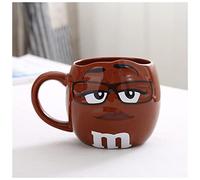 Mugs Et Tasses À Café 60 0ML M & M Tasse de café en céramique mignon mignon Kawaii Petit déjeuner Thé de thé Tasse de lait et tasses avec cuillère grande capacité expression d'expression Tasse À Café