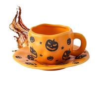 Mugs Halloween pour | Tasse Céramique Familiale 32cl | Contenant Café Chaud pour Études Cadeau Professeurs Collectionneurs | Bureau Hôtel Restaurant Salle à Manger Fêtes Automnales