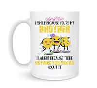 Mugs Je Souris Parce Que Tu Es Mon Frère 330Ml Tasses Porcelaine Céramique Mug Pour Lait Eau Homme