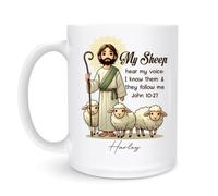 Mugs Jésus Ma Brebis 330Ml Tasses Pratiques Porcelaine Tasse Pour Lait Eau Homme