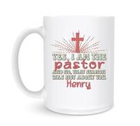 Mugs Oui, Je Suis Le Pasteur 330Ml Mug Céramique Porcelaine Tasses Pour Collègue Homme Lait