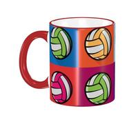 Mugs Volley-Ball En Couleur 330Ml Mug Porcelaine Durable Tasses Pour Femme Ami Eau