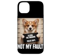Mugshot Amusant en Corgi : Le remuement illégal de la Queue n'est Pas de ma faute Coque pour iPhone 14 Plus