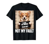 Mugshot Amusant en Corgi : Le remuement illégal de la Queue n'est Pas de ma faute T-Shirt