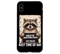 Mugshot de Raton Laveur Coupable du Chaos Nocturne, Meilleur Moment de la journée Coque pour iPhone XS Max