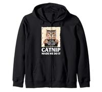 Mugshot Humour Bad Cattitude Kitty Propriétaire Animal Domestique Art Sweat à Capuche