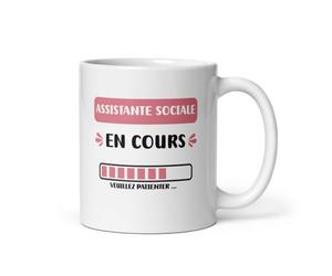 MugSmile Céramique 11 oz Mug Blanc Humour Assistante Sociale Future Femme Maison