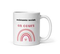 MugSmile Mug assistante sociale en cours arc-en-ciel future assistante sociale tasse future assistante sociale femme
