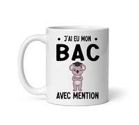 MugSmile Mug BAC mention Bachelière Baccalauréat fille Réussite diplôme koala Tasse