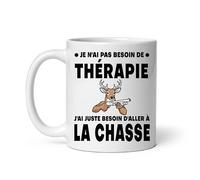 MugSmile Mug cerf chasse humour chasseur pas besoin thérapie Tasse chasse